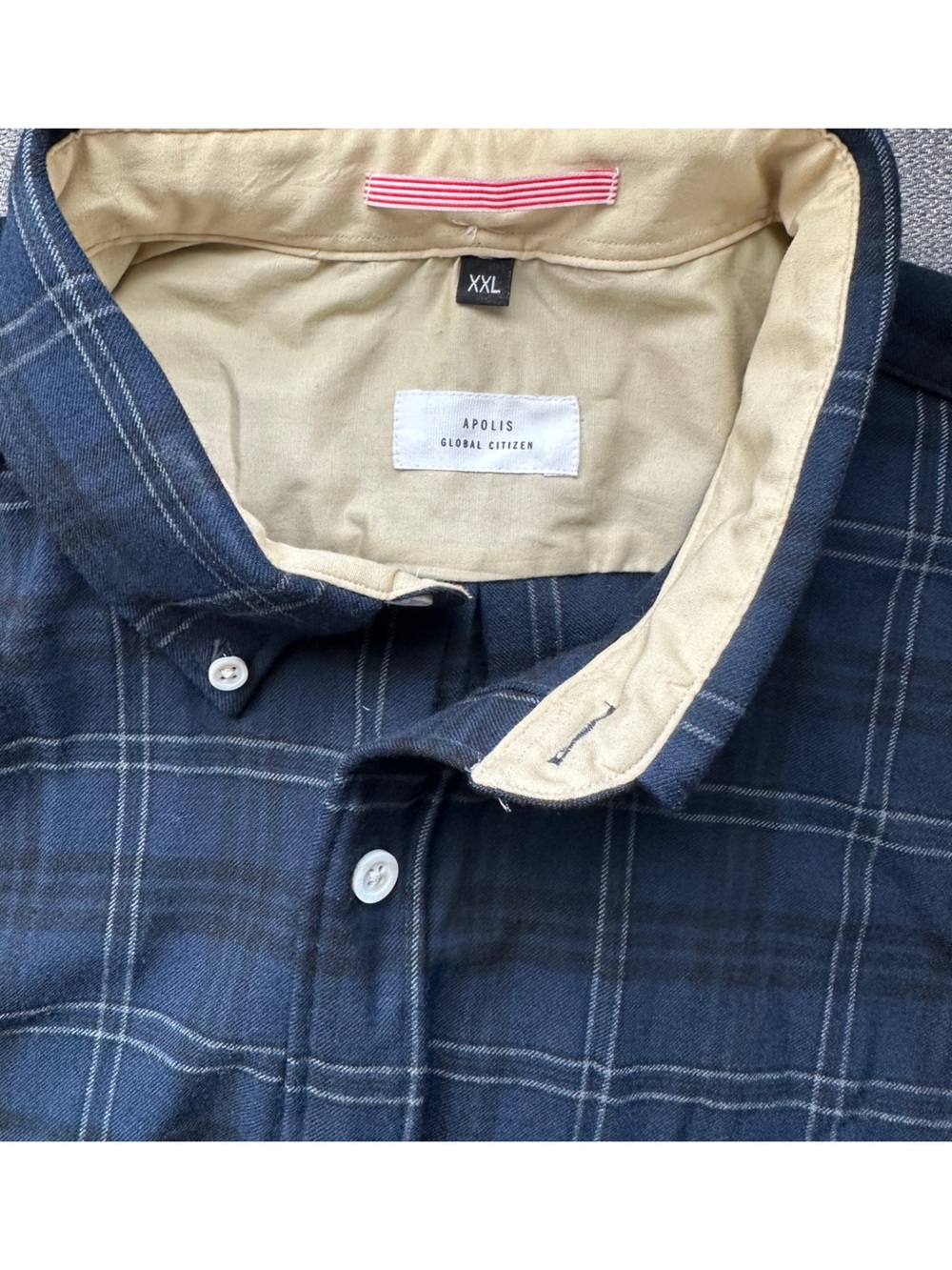 Apolis Global Citizen Plaid Flannel Button Down Long Sleeve Shirt - Picture 3 of 7